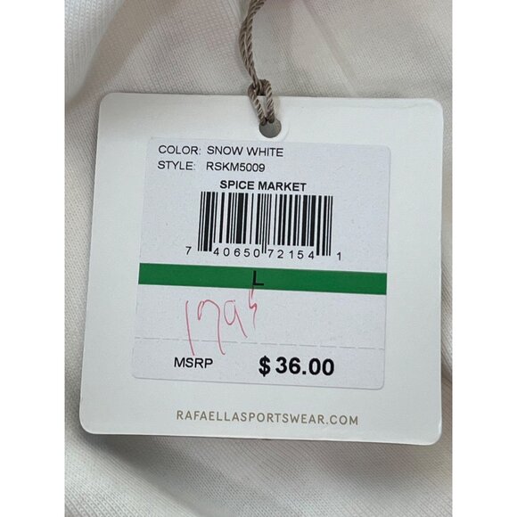 Rafaella Womens White Zip Neck Top L/G - Picture 8 of 9